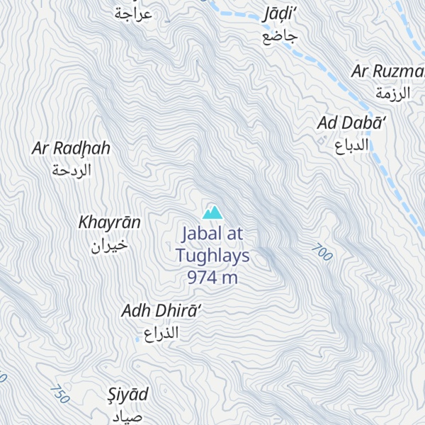 Map of Jabal at Tughlays
