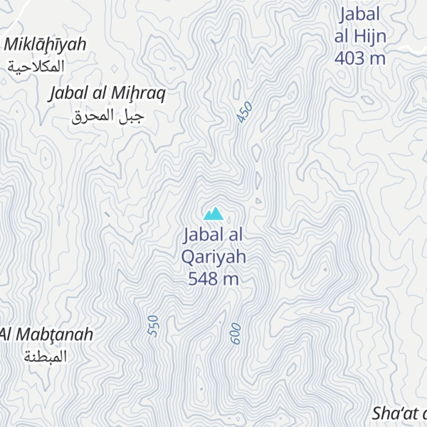 Map of Jabal al Qariyah