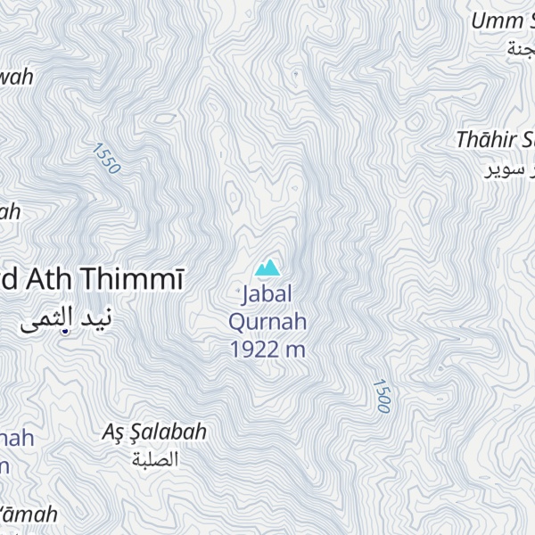 Map of Jabal Qurnah