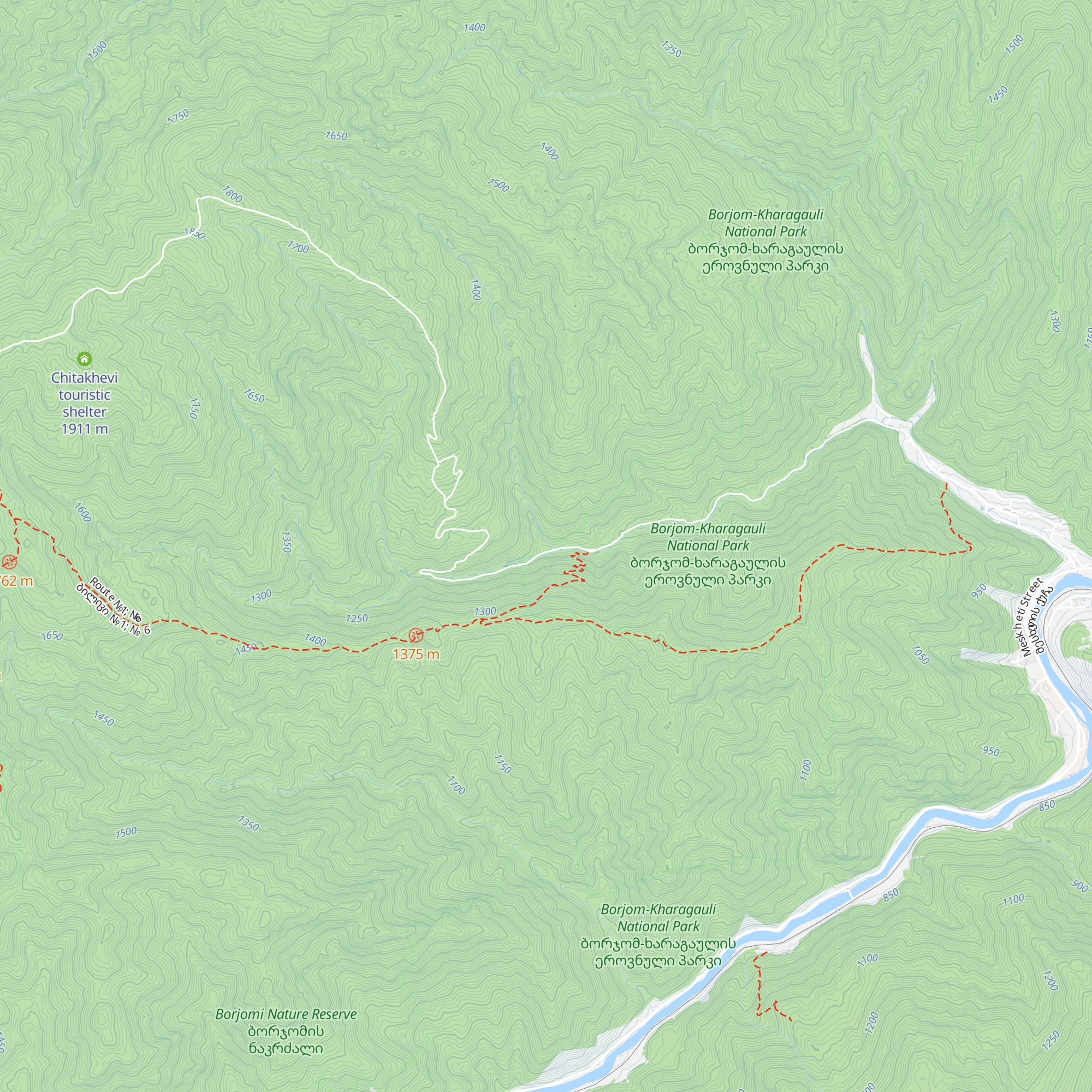 Likani Touristic shelter map