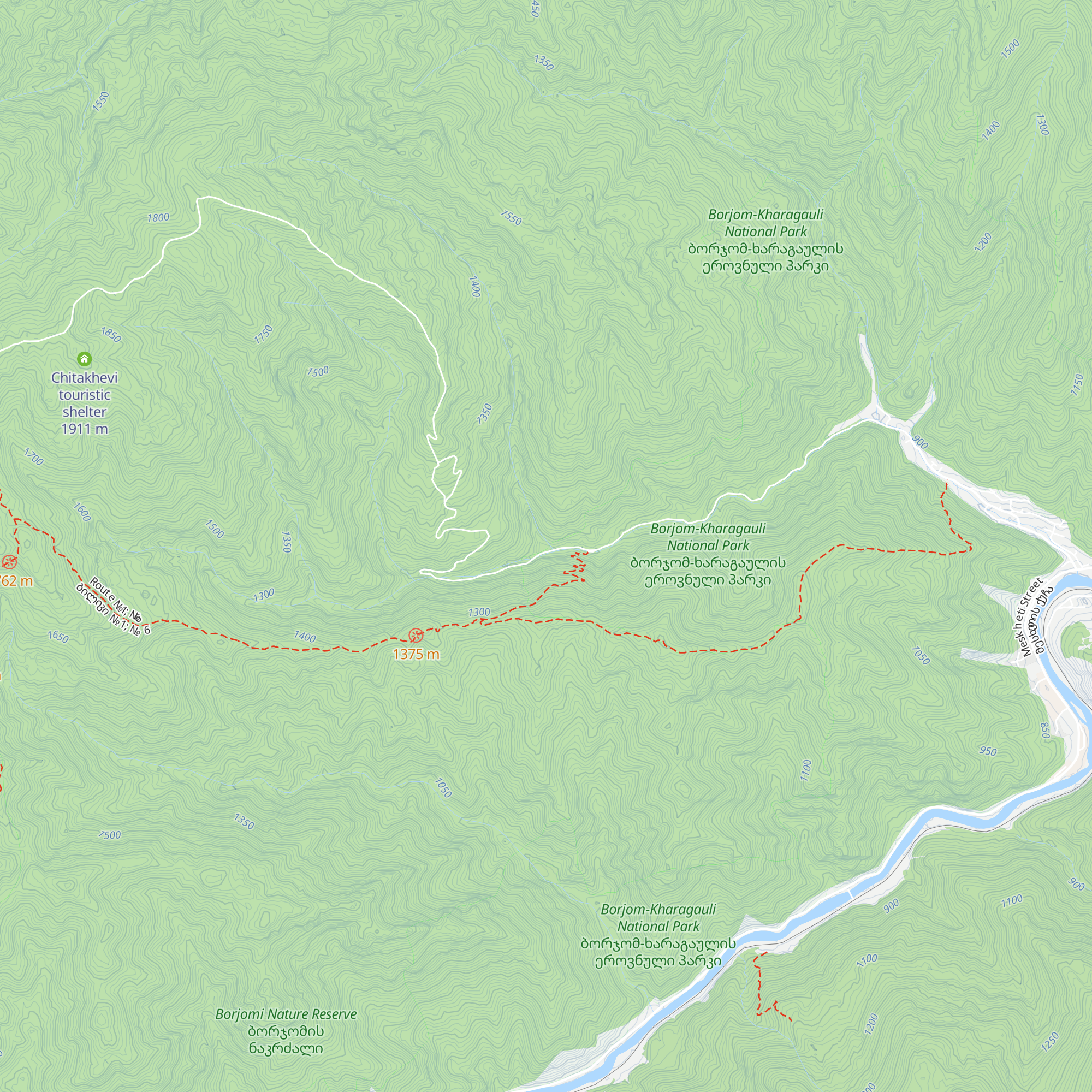 Likani Touristic shelter map