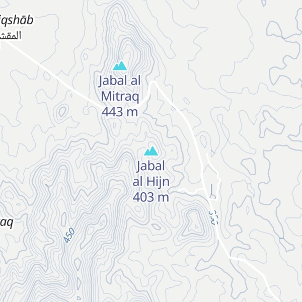 Map of Jabal al Hijn