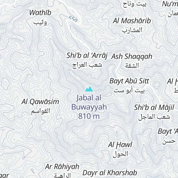 Map of Jabal al Buwayyah