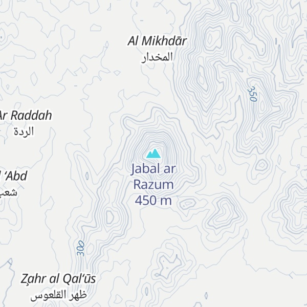 Map of Jabal ar Razum