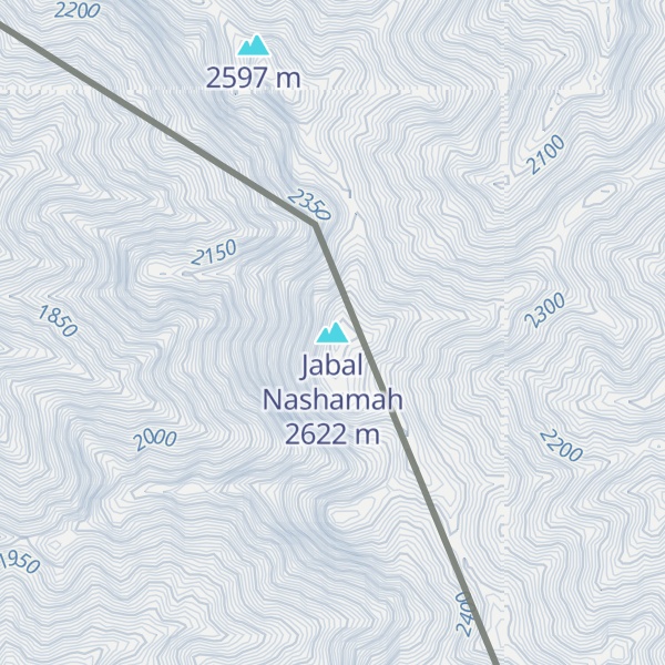 Map of Jabal Nashamah