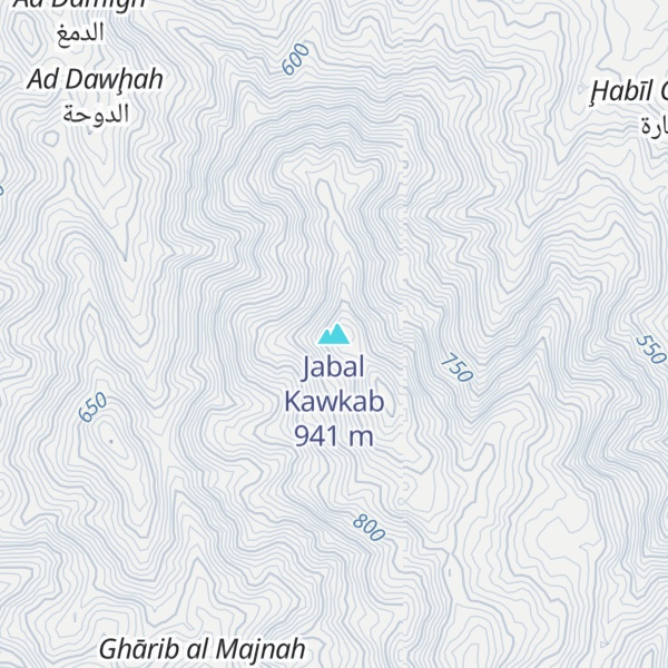 Map of Jabal Kawkab