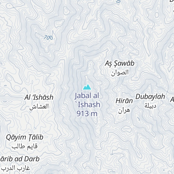 Map of Jabal al `Ishash