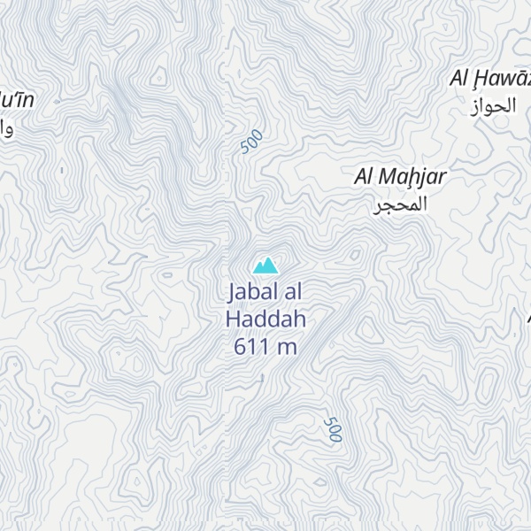 Map of Jabal al Haddah