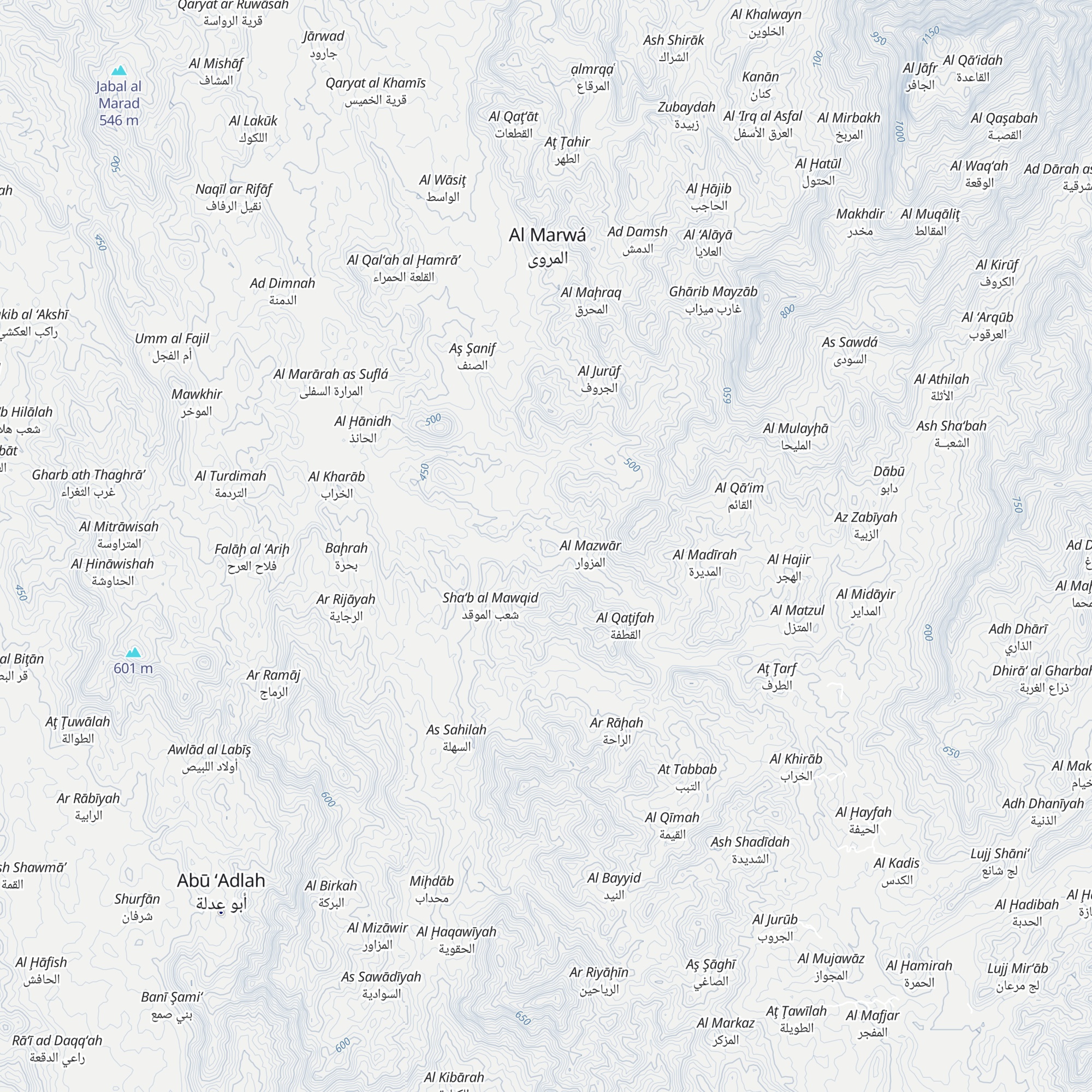 Al Waqr ash Shami map