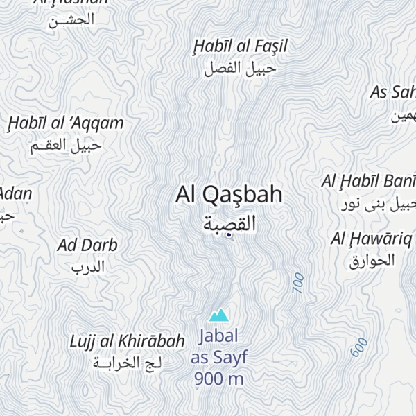 Map of Jabal al Qafil