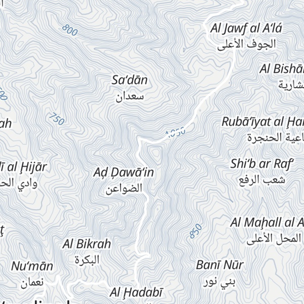 Map of Jabal al Jahili