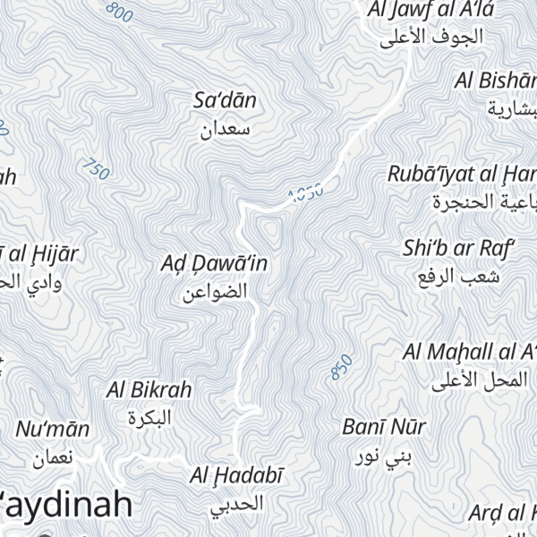 Map of Jabal Tafyan