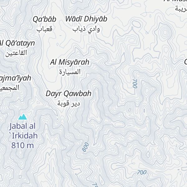 Map of Jabal al Manat