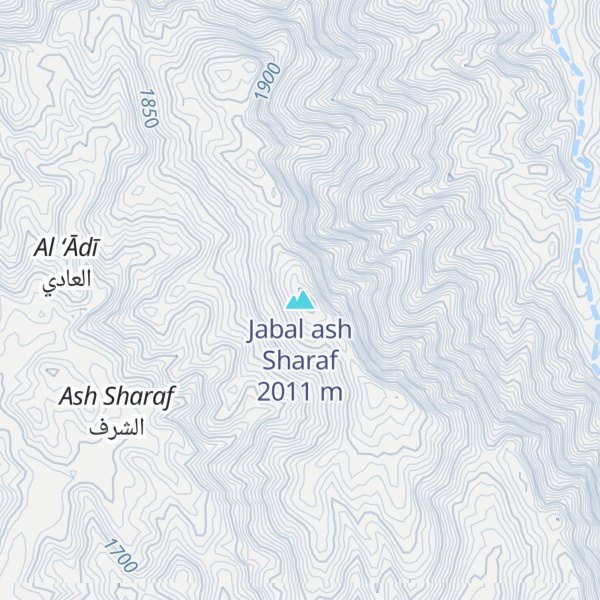 Map of Jabal ash Sharaf