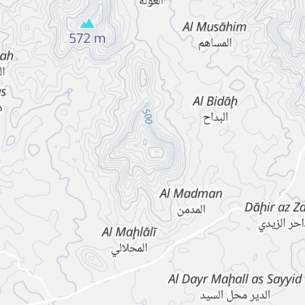 Map of Jabal al Qal`ah