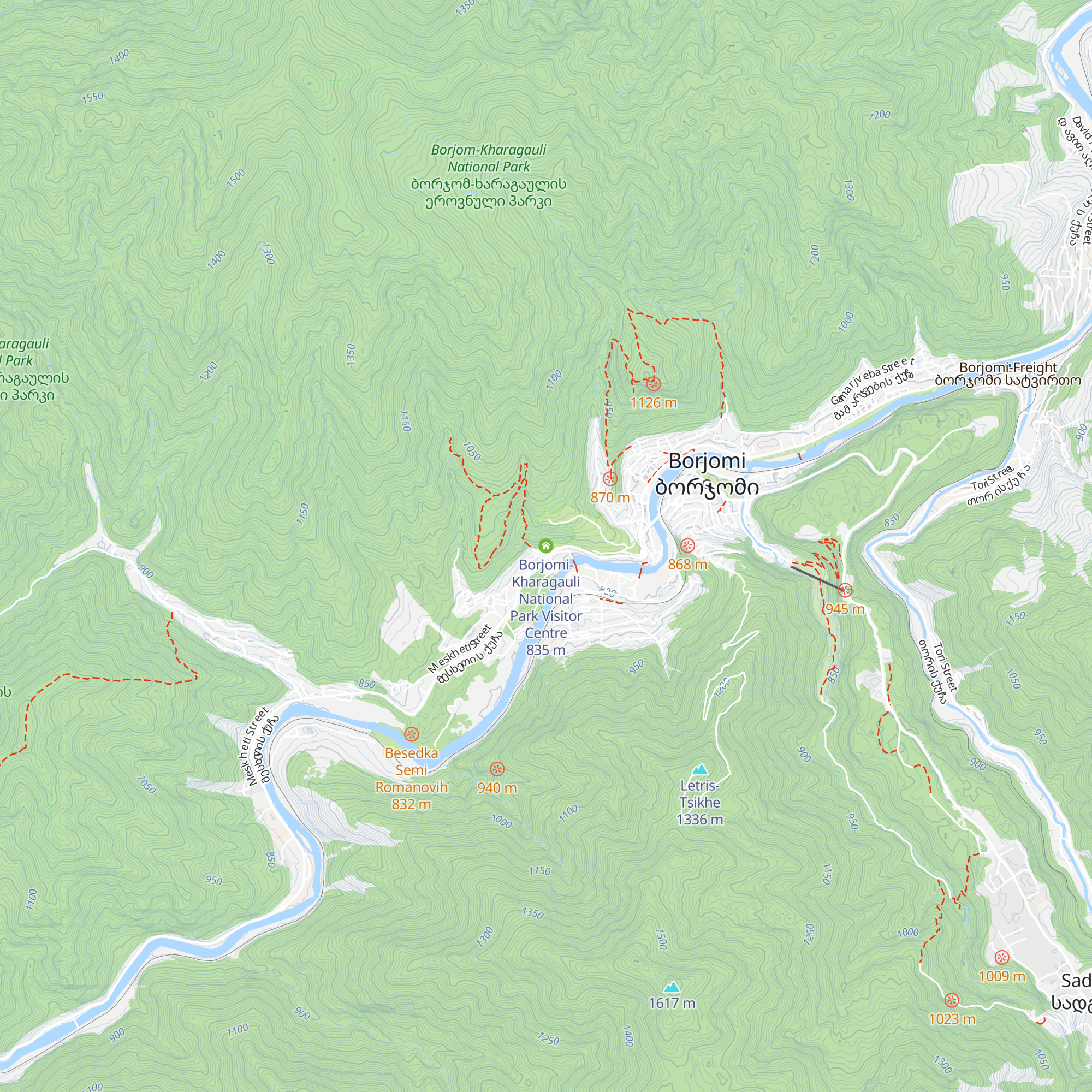 Borjomi-Kharagauli National Park Visitor Centre map
