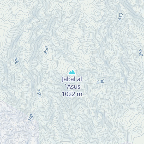 Map of Jabal al `Asus