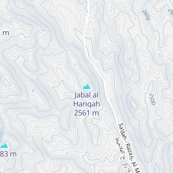 Map of Jabal al Hariqah