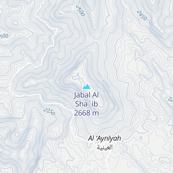Map of Jabal Al Sha`ib