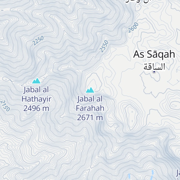 Map of Jabal al Farahah