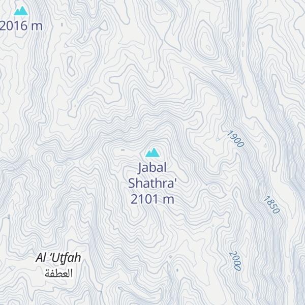 Map of Jabal Shathra'
