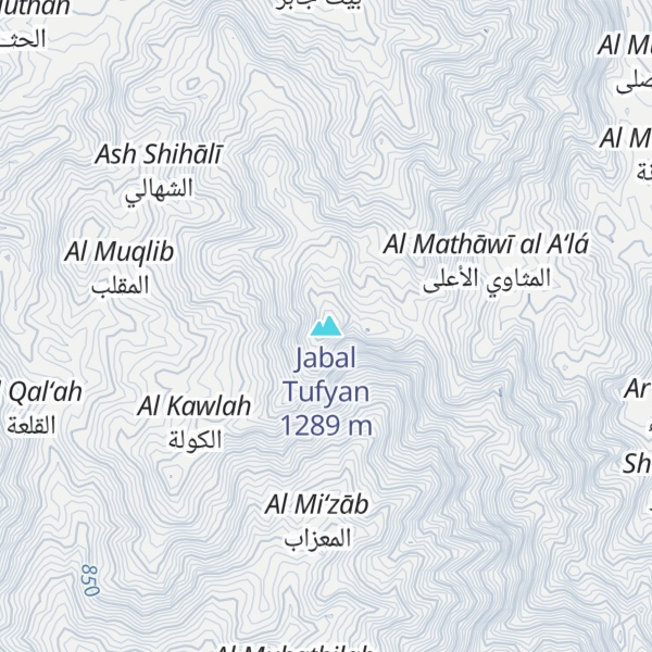Map of Jabal Tufyan