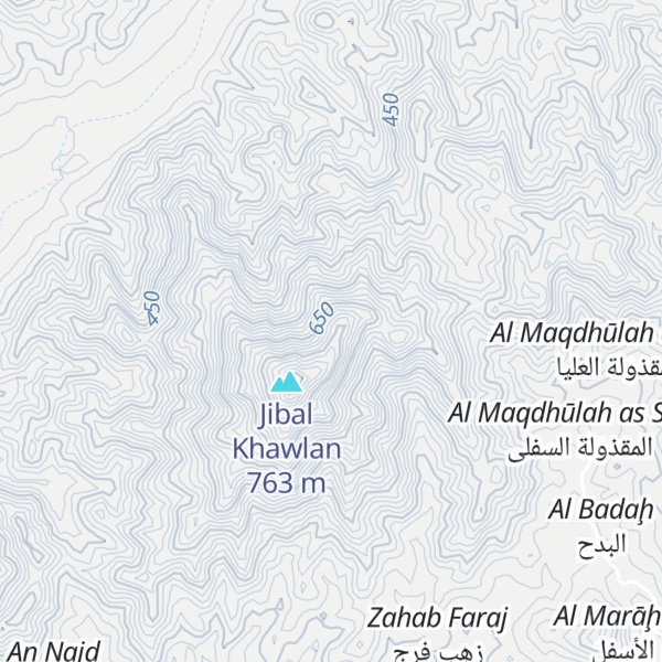 Map of Jabal ad Da'n