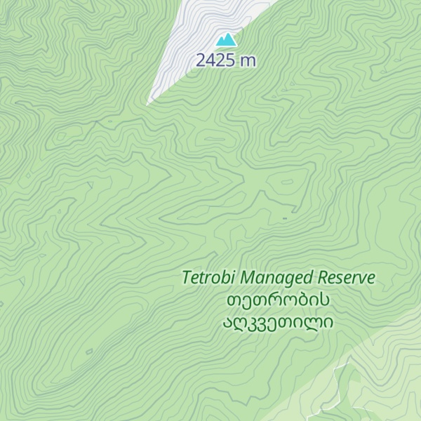 Map of T`et`robis Turistuli T`avshesap`ari