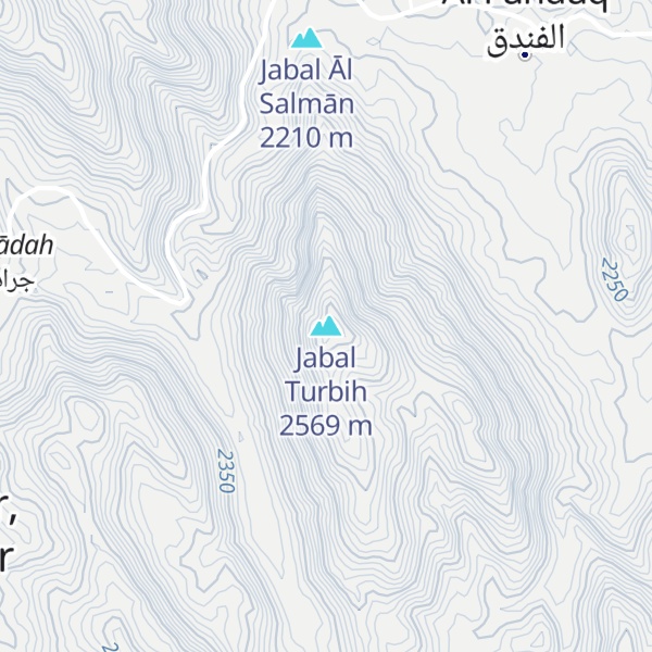 Map of Jabal Turbih