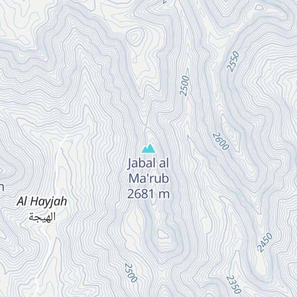 Map of Jabal al Ma'rub