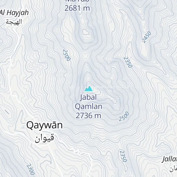 Map of Jabal Qamlan