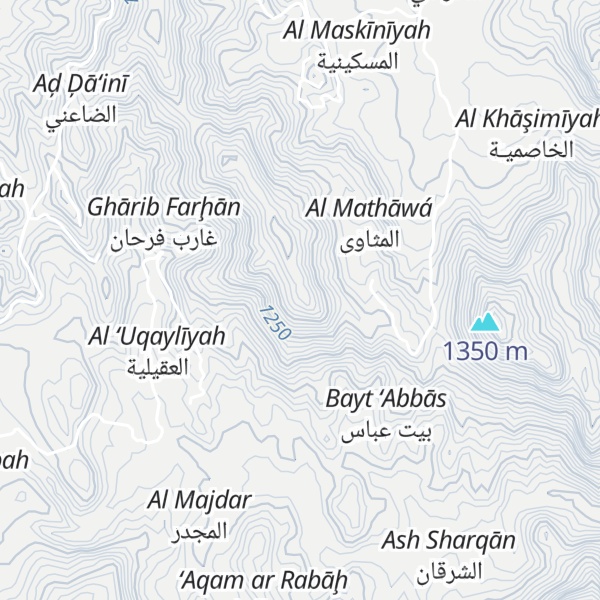 Map of Jabal al Qawim
