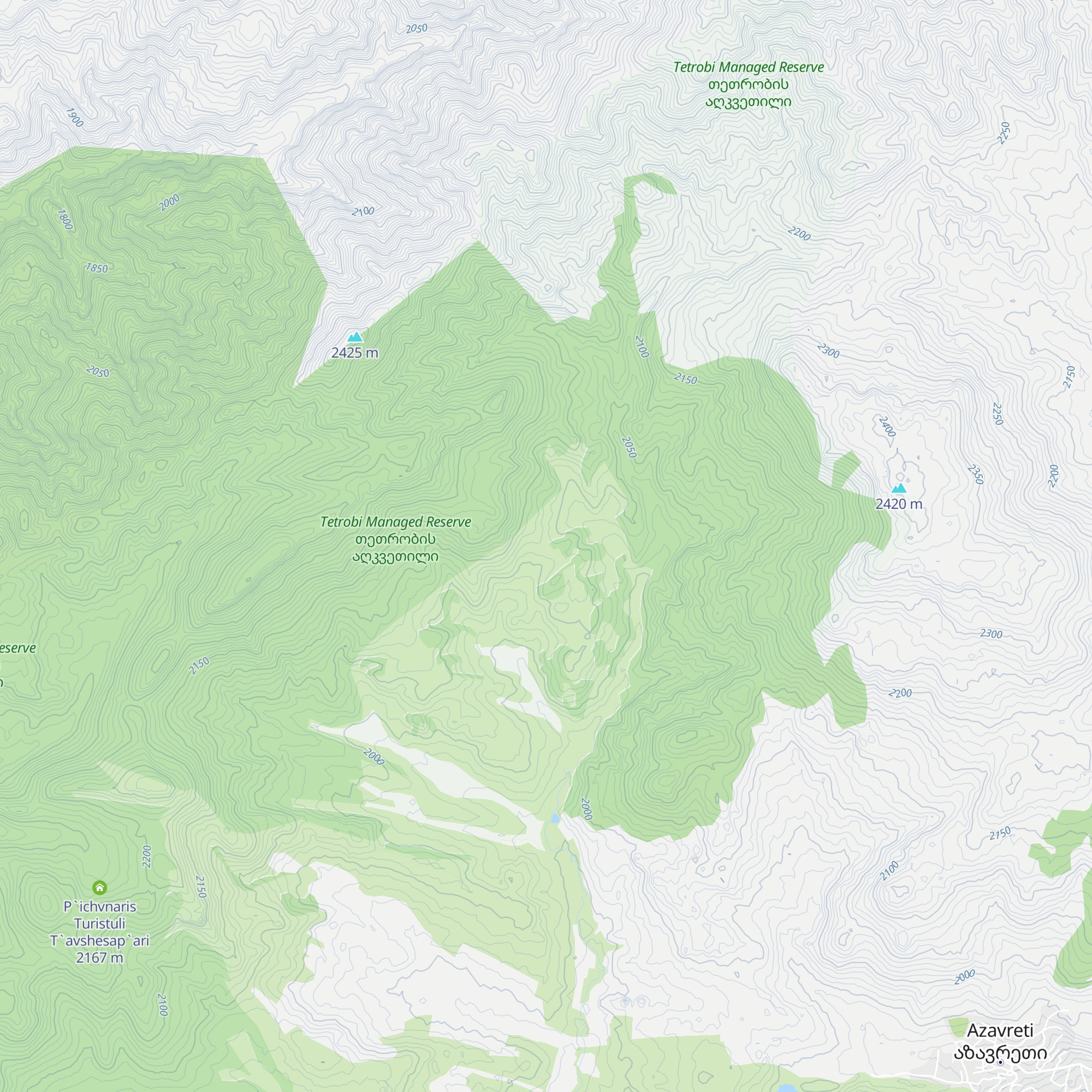 Azavret`is Turistuli T`avshesap`ari map