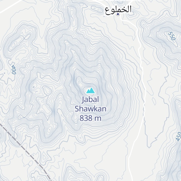Map of Jabal Shawkan