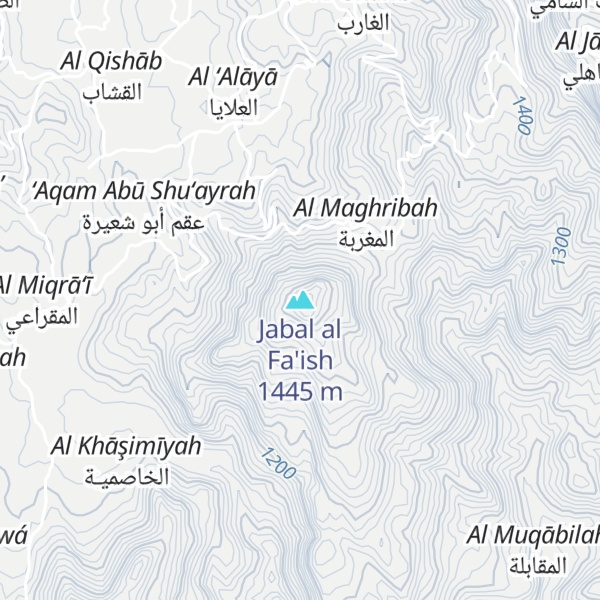 Map of Jabal al Fa'ish