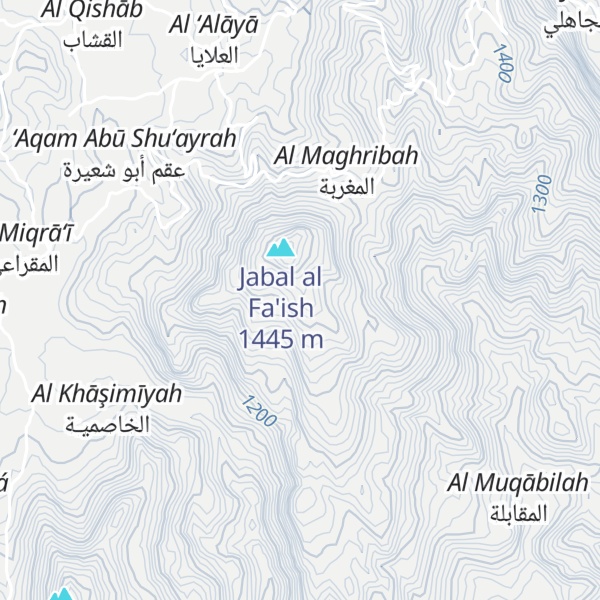 Map of Jabal al Faish
