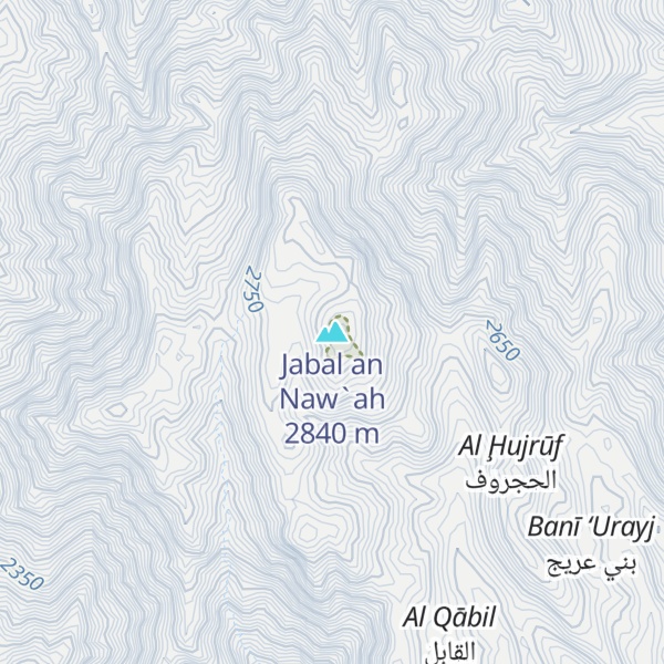 Map of Jabal an Naw`ah