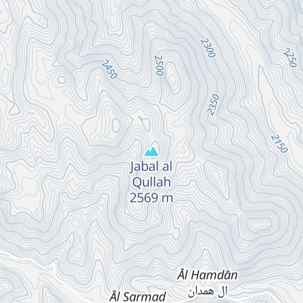 Map of Jabal al Qullah
