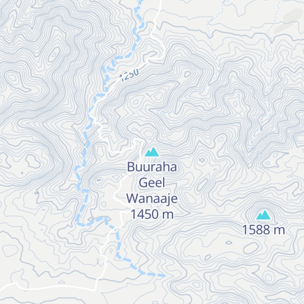 Map of Buuraha Geel Wanaaje