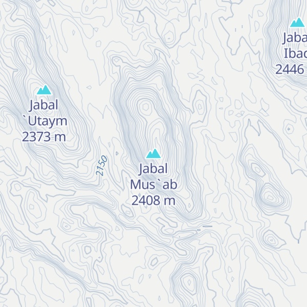 Map of Jabal Mus`ab
