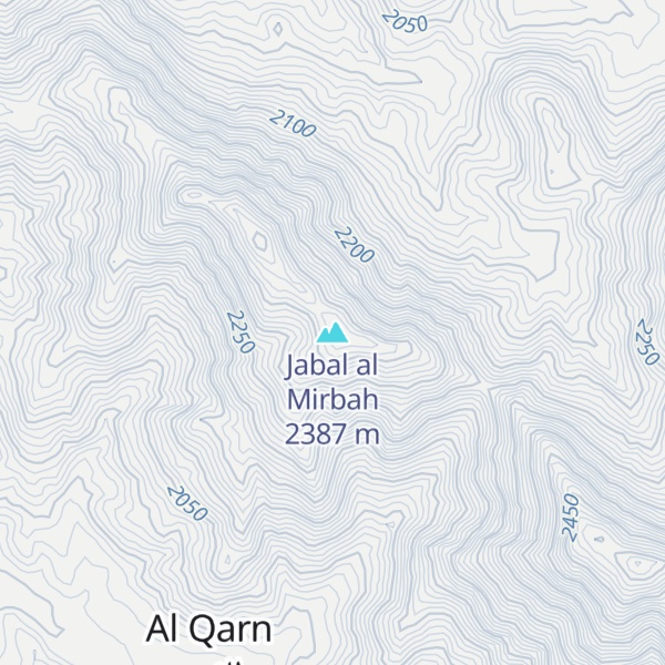 Map of Jabal al Mirbah