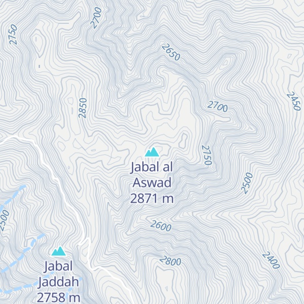 Map of Jabal al Aswad