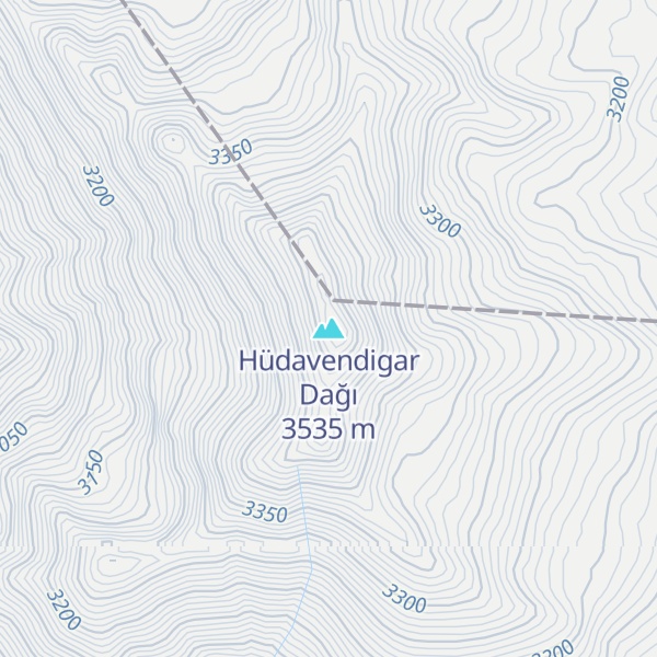 Map of Hüdavendigar Dağı