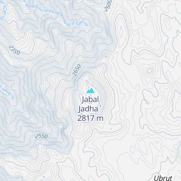 Map of Jabal Jadha`
