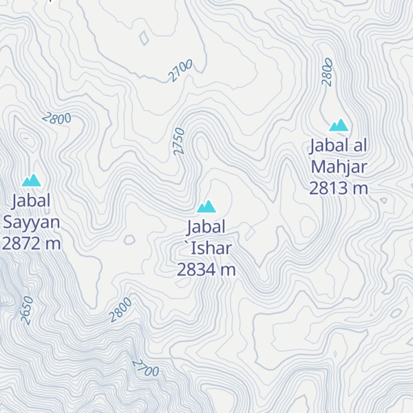 Map of Jabal `Ishar