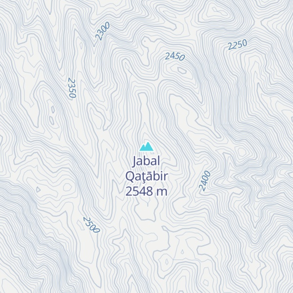 Map of Jabal Qaţābir