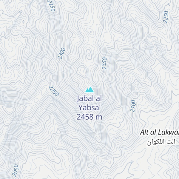 Map of Jabal al Yabsa'