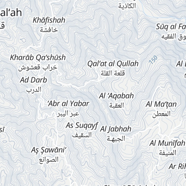 Map of Jabal `Ayshan