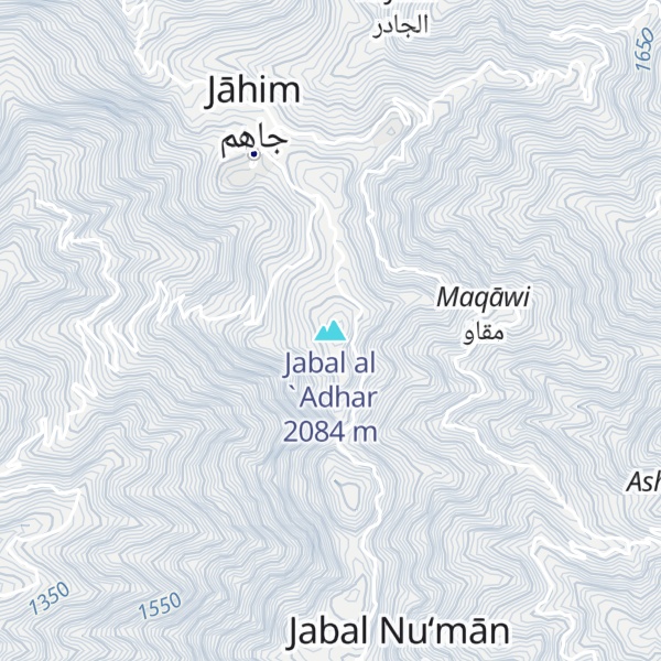 Map of Jabal al `Adhar
