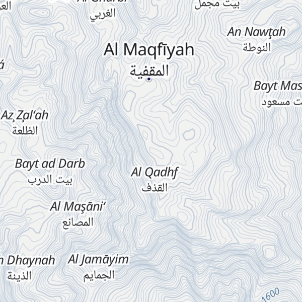 Map of Jabal al Wa`liyah